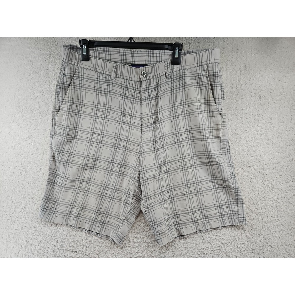 Patagonia Men's Plaid Trouser Shorts Size 36 Gray